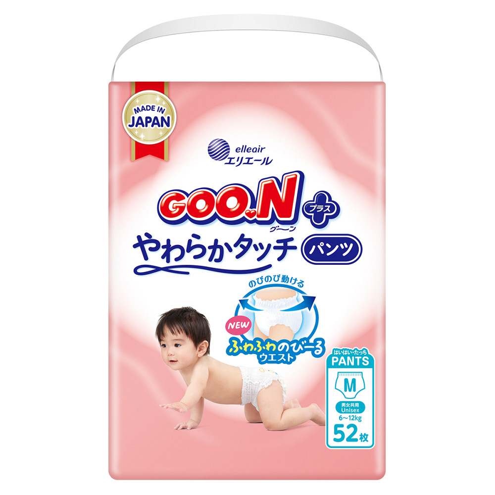 Трусики-підгузки Goo.N Plus для дітей (розмір 3(M), 6-12 кг, 52 шт) Дніпро - фото 1