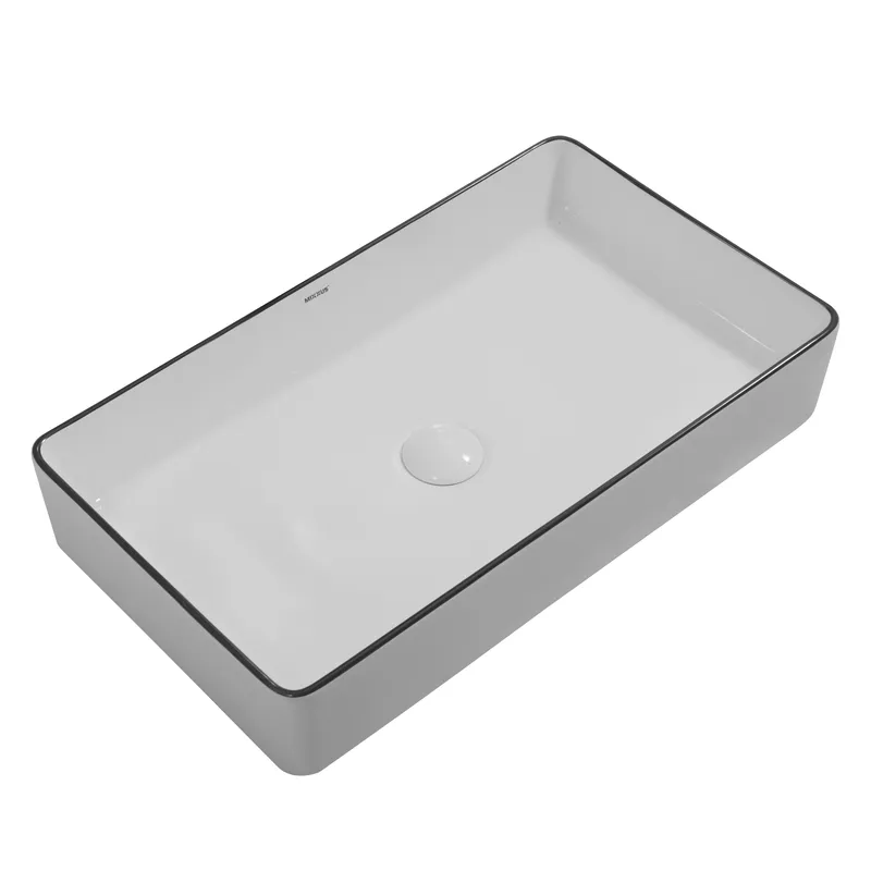 Раковина накладна Mixxus Premium QUADRO-0107 EDGE BLACK 600х340х110mm   ( MP6521 ) 26778 Харків - фото 1