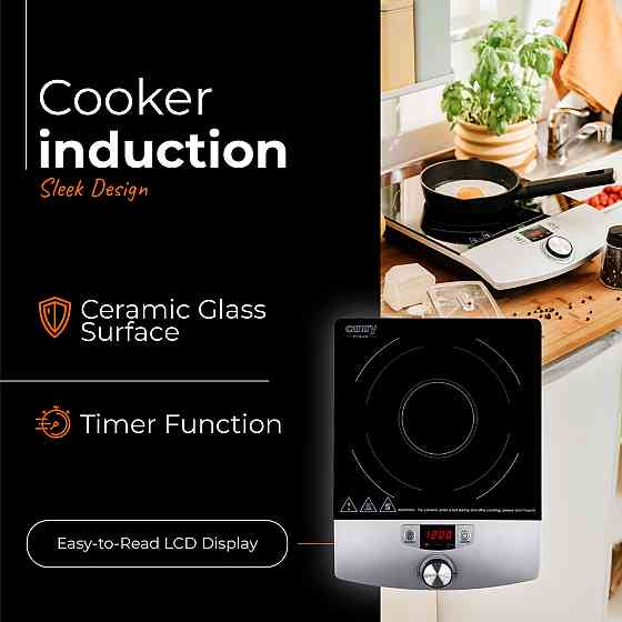 Плита настільна Camry CR 6515 індукційна/ конфорок:1/ 20-2000Вт/ 60°-240° С/ склокераміка Винница