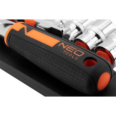 Набор головок Neo Tools 14шт, 1/4", трещотка 90 зубцов, CrV (10-000) Винница - изображение 6