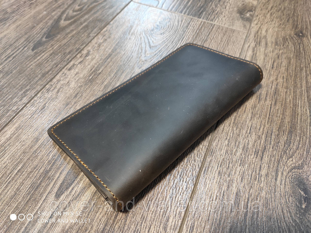 Тонкий чоловічий гаманець купюрник без застібки із вінтажної шкіри ST Leather Київ - фото 4