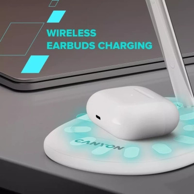 Зарядний пристрій Canyon wireless charger WCS-205 15W Qi2 2in1 w/o adapter Black (CNS-WCS205BW/A) Вінниця - фото 4