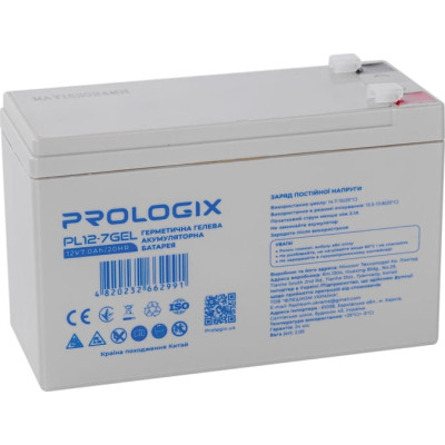 Батарея до ДБЖ Prologix 12V-7Ah GEL (PL12-7GEL) Вінниця - фото 2