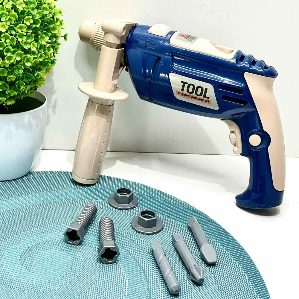 Набір інструментів з перфоратором 29-22-7,5см Синьо-бежевий (6812) Чернігів - фото 3