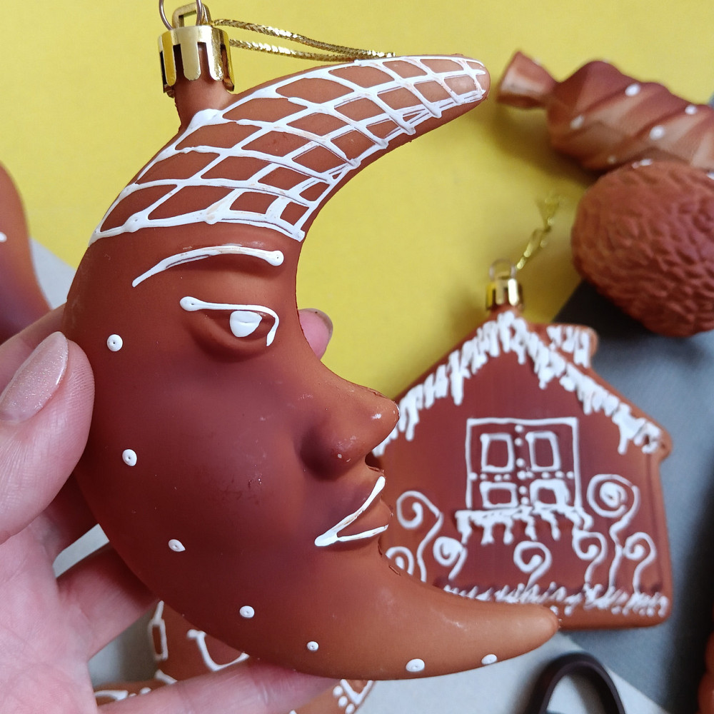 Набір ялинкових прикрас 9 шт печиво | прикраси ялинкові новорічні іграшки пряник Київ - фото 3