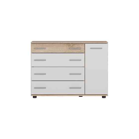 Комод для спальни Эверест с 4 ящиками К-3 (телескопы) 100х38х73 Дуб сонома/Белый (DTM-073851) Львов