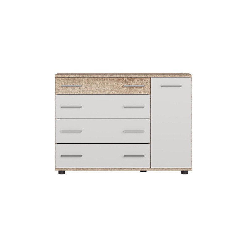 Комод для спальни Эверест с 4 ящиками К-3 (телескопы) 100х38х73 Дуб сонома/Белый (DTM-073851) Львов - изображение 3