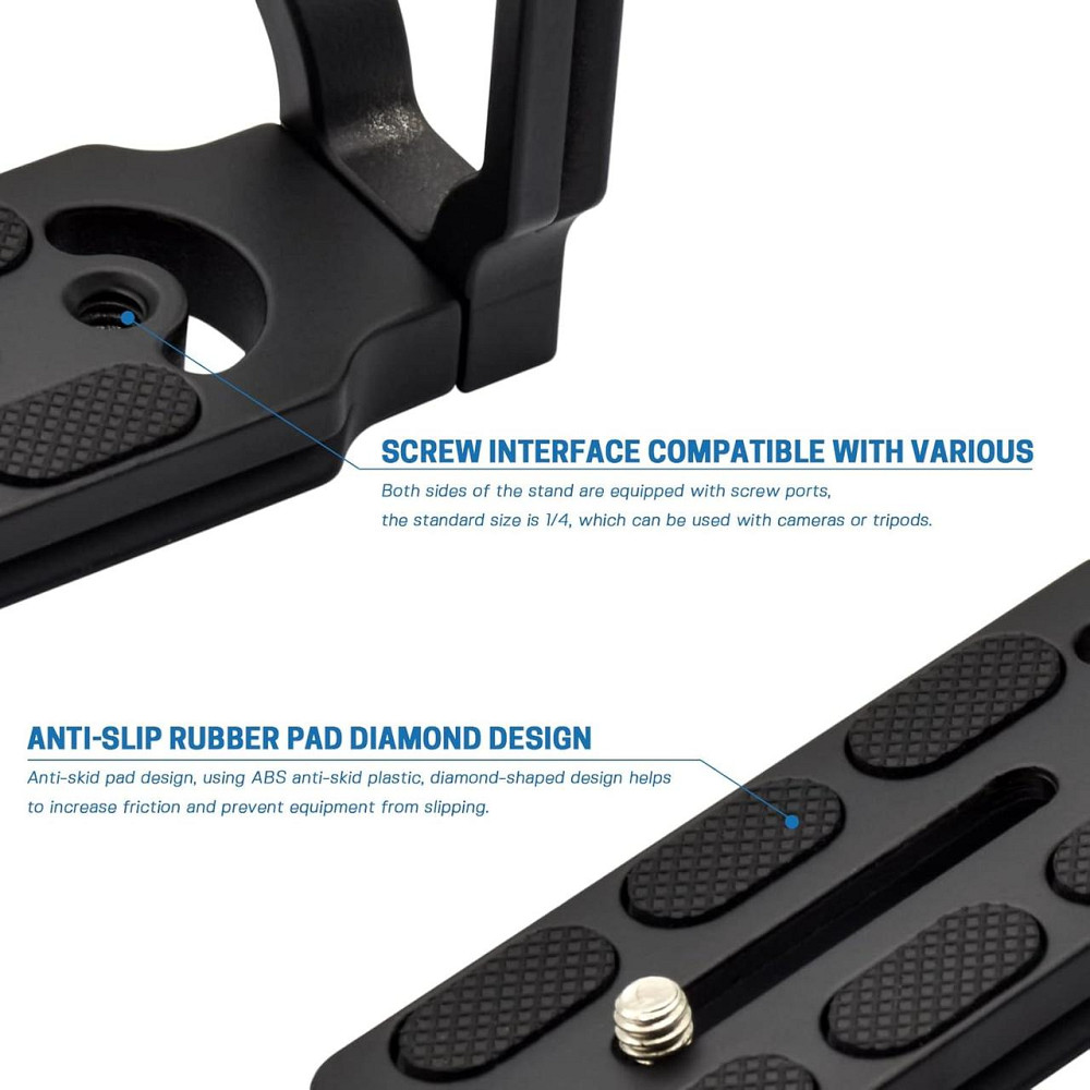 Универсальная L-образная быстросъемная пластина Bailinks для камер, алюминиевая, 5 кг, совместима с штативами Киев - изображение 4