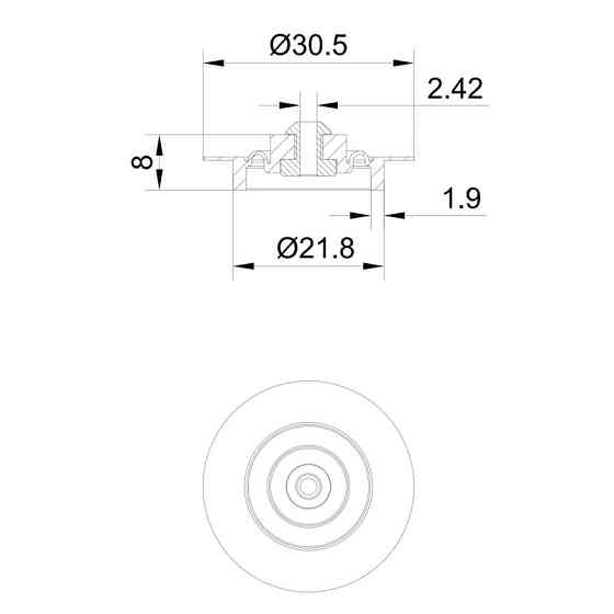 Мембрана для наповнювального клапана бачка унітазу KOER KT-1409 для KT-0101, KT-0102 (KR5706) Київ