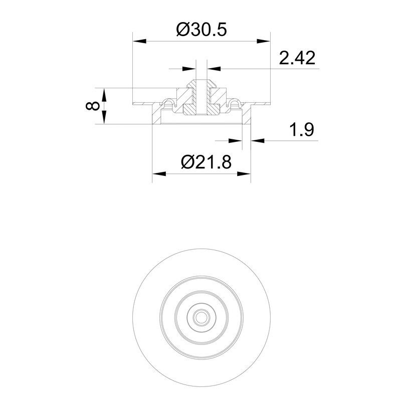 Мембрана для наповнювального клапана бачка унітазу KOER KT-1409 для KT-0101, KT-0102 (KR5706) Київ - фото 3