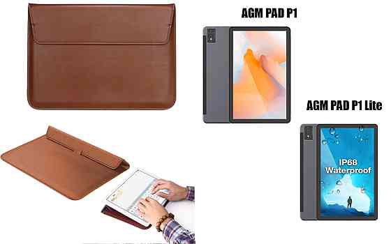 Чехол-конверт VitoCase для AGM PAD P1, AGM PAD P1 Lite, с функцией подставки для планшета Коричневый Киев