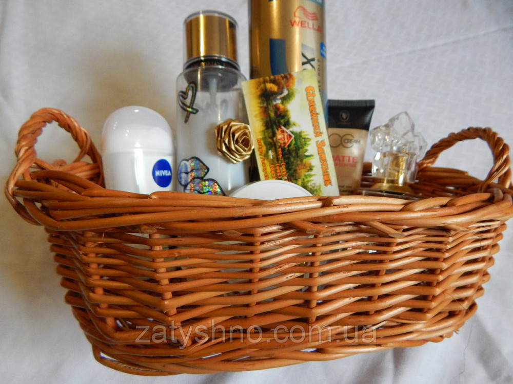 Плетеная корзина с ручками для подарков Киев - изображение 2