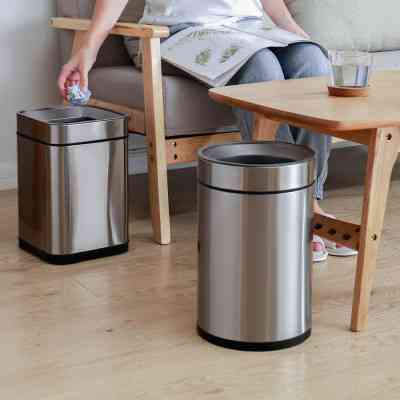 Контейнер для сміття JAH круглий без кришки срібний металік 12 л (6338) Вінниця