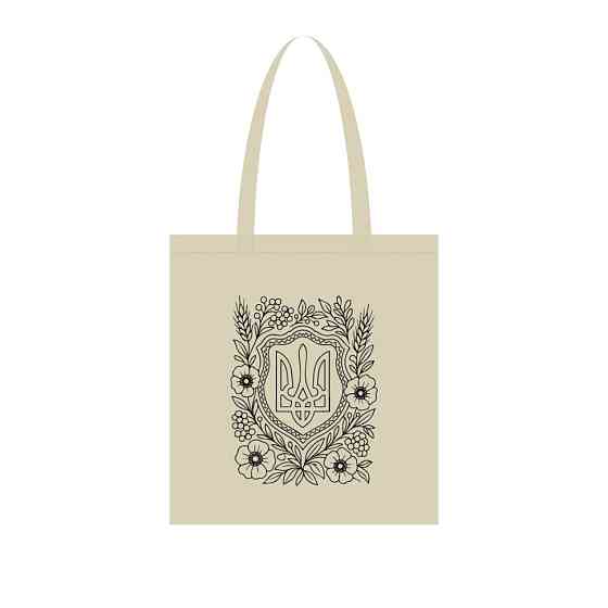 Екосумка для покупок "Герб України" Сумка-шоппер 190CCT-1, 38 x 42 см (190г/м2) Вінниця