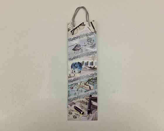 Пакет бумажный подарочный под бутылку  12/9/36(артBUT-77) (12 шт) Харьков