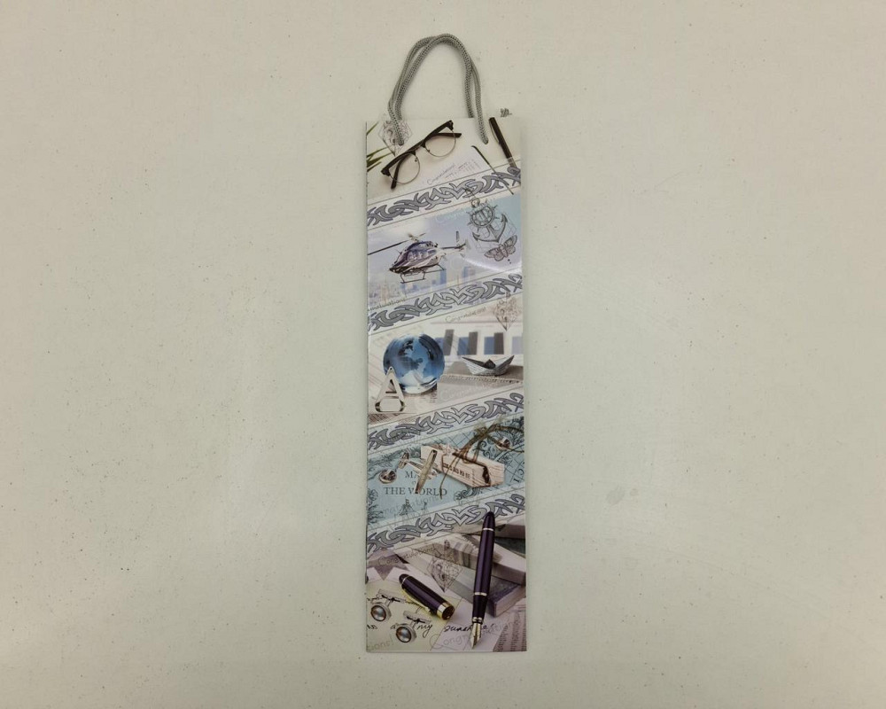 Пакет бумажный подарочный под бутылку  12/9/36(артBUT-77) (12 шт) Харьков - изображение 2