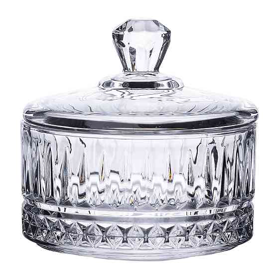 Цукерниця з кришкою скляна Ø 10 см кругла HP-YH-72 Коломия