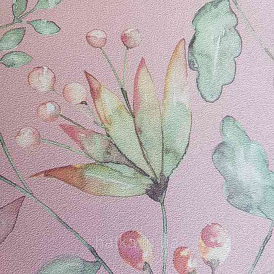 Флізелінові шпалери дитячі BN Doodleedo 0,53 х 10 м тварини олені квіти листя на рожевому Київ