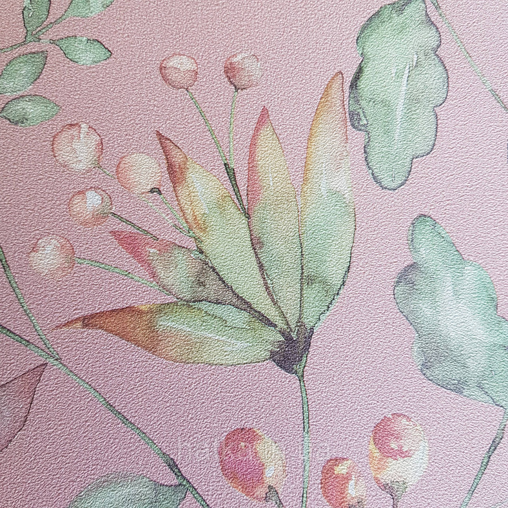 Флізелінові шпалери дитячі BN Doodleedo 0,53 х 10 м тварини олені квіти листя на рожевому Київ - фото 3