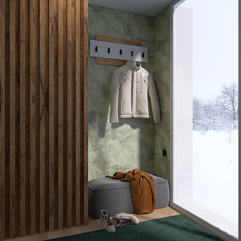 Вешалка настенная Эверест Нордик-800 80х3х36 см Белый + Дуб крафт золотой (DTM-5519) Львов - изображение 3