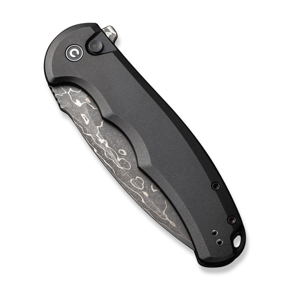 Ніж складаний туристичний Civivi Praxis,  (9.5 см) Damascus / Aluminum чорний Киев - изображение 5