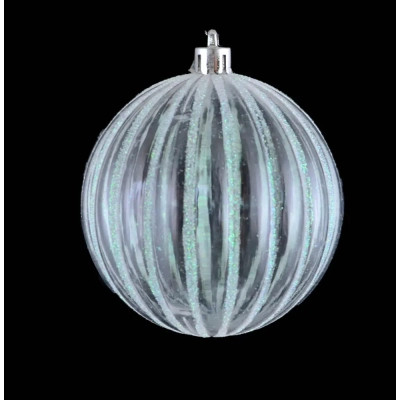 Ялинкова іграшка YES! Fun Сніговий барс прозора 8 см (972888) Вінниця - фото 1