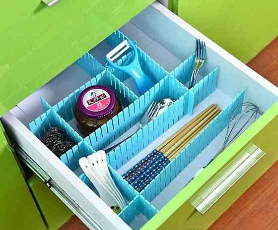 Органайзер разделитель в тумбочку 31х7 (Голубой) Винница