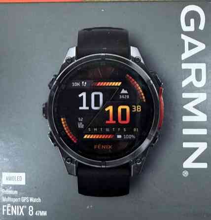 Смарт -Часы Garmin fenix 8 – 47mm AMOLED Slate Gray with Black Band 010-02904-00 Киев