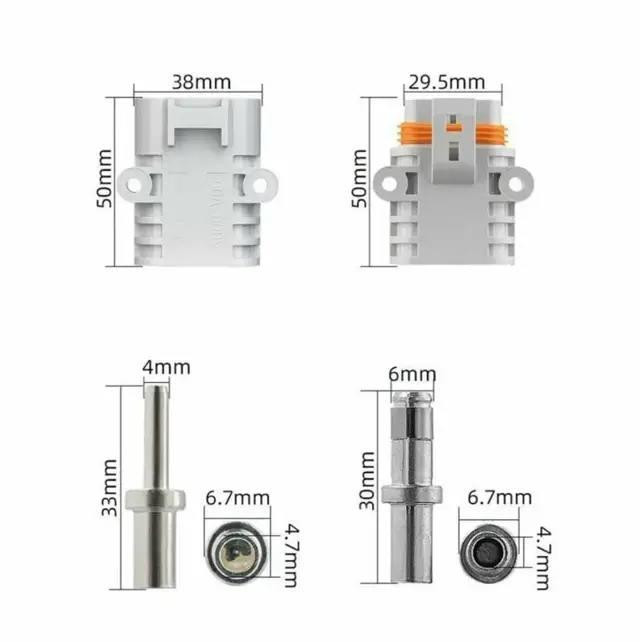 Комплект 2-контактних герметичних силових роз'ємів (мама+тато) під провід 100A 600V Харків - фото 5