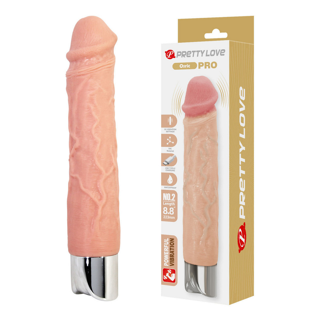 Реалістичний вібратор Pretty Love — Osric Pro Realistic Vibrating Dildo, BW-500081DC Sex Aura Київ - фото 1