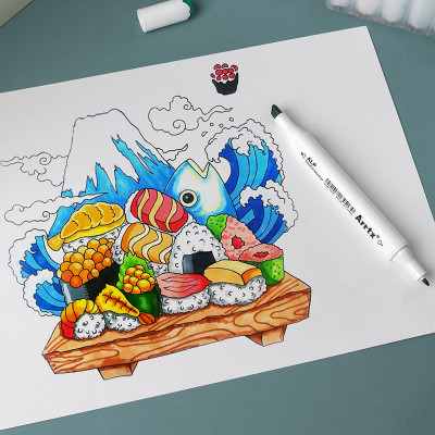 Художественный маркер Arrtx Спиртовые Alp ASM-0290B 90 цветов (LC302475) Винница - изображение 6