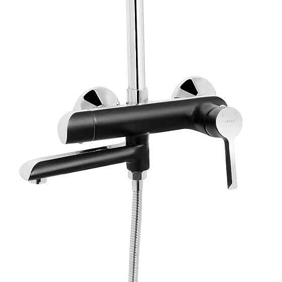 Душова система універсальна Qtap Grand на три споживачі (з виливом) QTGRABCR1004 Chrome/Black Київ