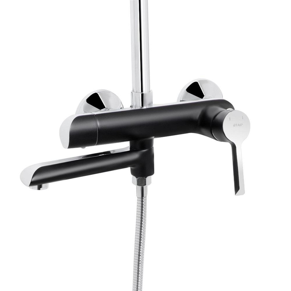 Душова система універсальна Qtap Grand на три споживачі (з виливом) QTGRABCR1004 Chrome/Black Київ - фото 4