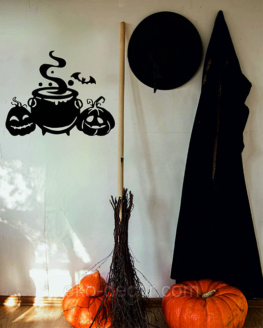 Декоративне настінне Панно «Коток відьми», Декор на стіну 110*85 см, Чорний Київ - фото 5