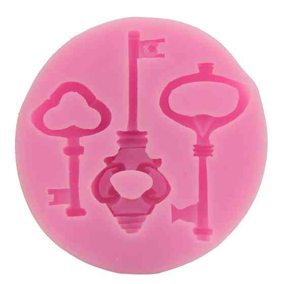Молд силиконовый Ключи 75 мм розовый Киев