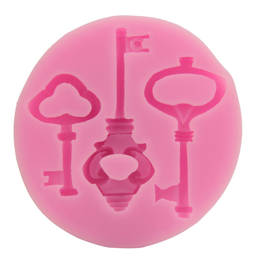 Молд силіконовий Ключі 75 мм рожевий Київ - фото 5