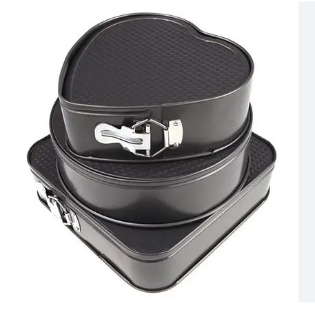 Набор разъемных форм для выпечки UNIQUE UN-1703 3в1 (24/26/28 см) круглая, квадратная, сердцевидная Одесса - изображение 6