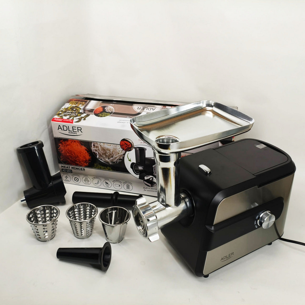 М'ясорубки з шинковкою Adler AD 4813 2000Вт, Електрична м'ясорубка насадка для приготування ковбас CX-64 Львів - фото 14
