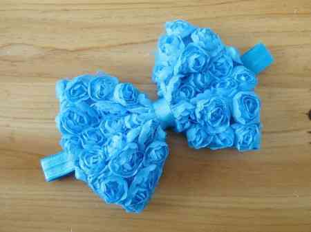 Детский голубой бантик-повязка - бант около 10см,окружность 36-50см Киев