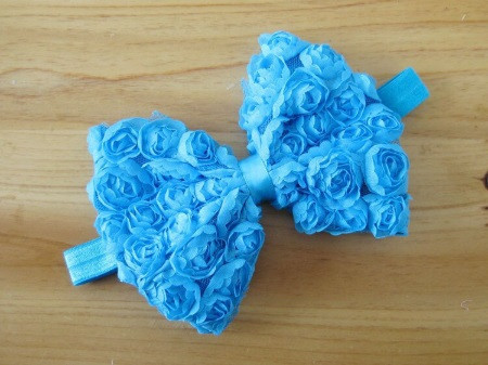Детский голубой бантик-повязка - бант около 10см,окружность 36-50см Киев - изображение 1