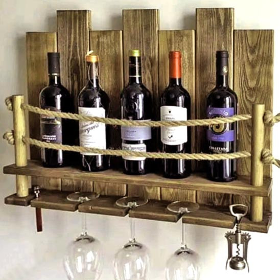 Настенная винная полка 