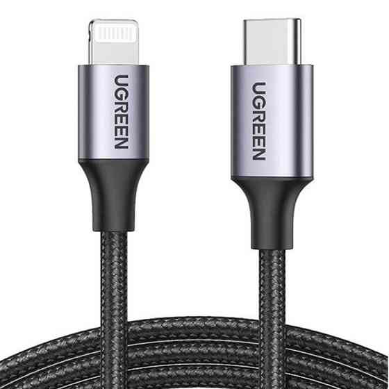 Кабель Ugreen Type-C Male to Lightning Male 3A US304 60759 (Чорний, 1м) Николаев