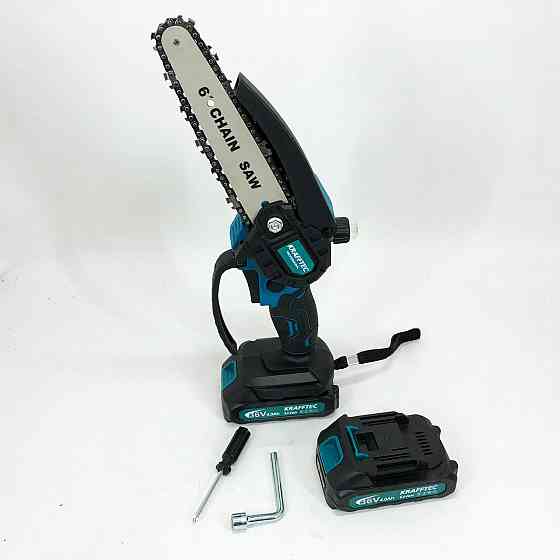 Ланцюгова міні-пилка для обрізання дерев Krafftec 15 см, Міні-пилка-сучкоріз, Дачна пилка QJ-30 Львів