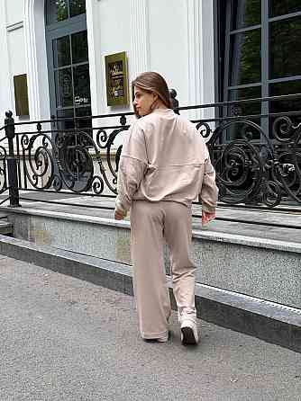 Женский спортивный костюм с широкими штанами и кофтой оверсайз Харьков