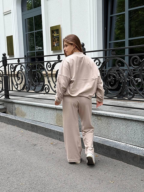 Женский спортивный костюм с широкими штанами и кофтой оверсайз Харьков - изображение 2