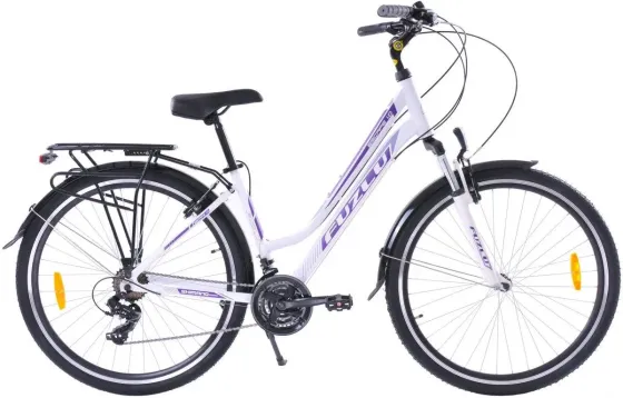 Велосипед Fuzlu Rower Trekkingowy Escape 1.0 Lady (18") Biały/Fiolet/Fiolet Мат 28 Київ