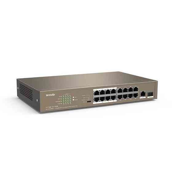 Коммутатор TENDA TEF1118P-16-150W (16xFE PoE, 1xGE/SFP, 135Вт max) Харків