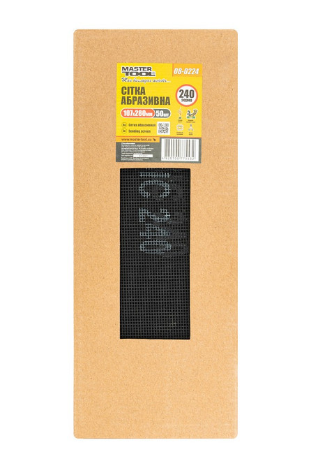 MASTERTOOL Сітка абразивна MASTERTOOL зерно 240 107х280 мм 08-0224 Коломия - фото 3