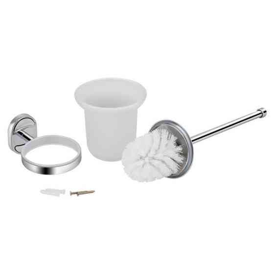 Настенный ершик для унитаза Lidz (CRG) 114.05.01, белый/хром Киев