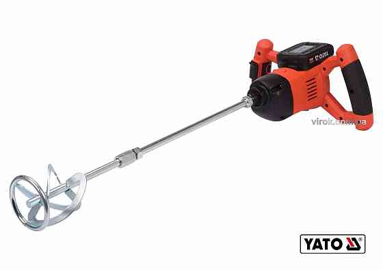 Міксер акумуляторний YATO : Li-Ion 18 В, кріплення М14, 650 об/хв, 2 АГод, зарядний пристрій(DW) Одесса